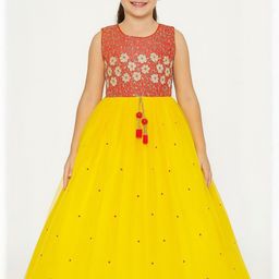 My Lil Princess Embellished Net A-Line Maxi Dress-picture-38