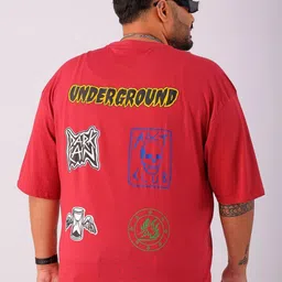 hardsoda by the indian garage co HARDSODA Men Plus Size Graphic Printed Round Neck Cotton Relaxed Fit T-Shirt-picture-26