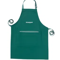 MASPAR Green & White Geometric Printed Pure Cotton Apron image 2