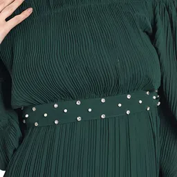 HAUTEMODA Off-Shoulder Georgette Top image 3