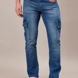 The Roadster Lifestyle Co. Men Slim Fit Denim Cargo Jeans-image-43