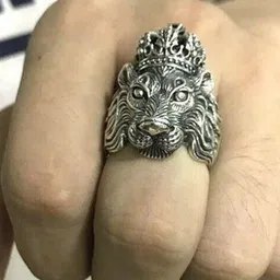 J.S ENTERPRISES Unisex Set Of 2 Antique Stainless Steel Finger Ring image 2