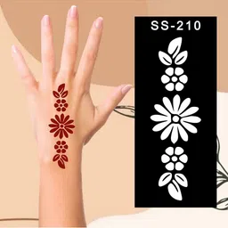 VOORKOMS Floral Mehndi Stencil Sticker-picture-28