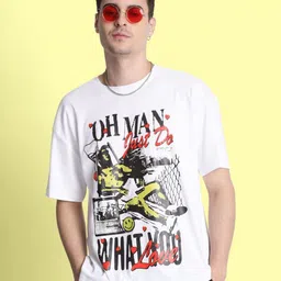 Bene Kleed Men Printed Drop-Shoulder Sleeves T-shirt-picture-32