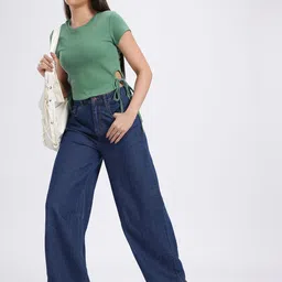 glitchez Knot Narratives Crop Fitted Top image 4