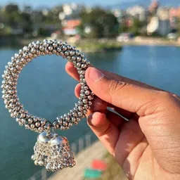 ISLANA Stone-Studded & Beaded Oxidised Jewellery Set image 2