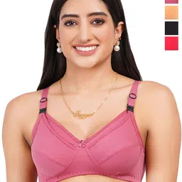 Liigne Pack Of 4 Full Coverage Non Padded Maternity Bra-picture-31