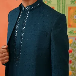 TheEthnic.Co Embroidered Sherwani Set image 2