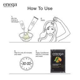 Enega Creme Hair Color With Argan Oil & Green Tea Extract 150 ml - Light Brown 5 image 4
