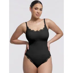 SHOP THE EDIT Women Embellished Nylon Bodysuit-picture-18