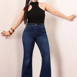 Miss Chase A+ Women Bootcut High-Rise Light Fade Stretchable Jeans image 3