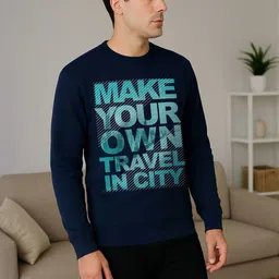 Moda Rapido Mens Printed Round Neck sweatshirt Regular Fit long sleeve-image-75