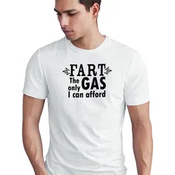 Seekbuylove Typography Printed Round Neck Short Sleeves Bio Finish Pure Cotton T-shirt-image-84