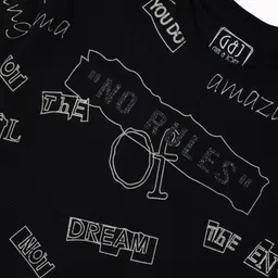 Gini and Jony Boys Typography Printed Round Neck Cotton T-shirt image 2