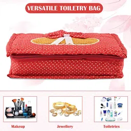 Kuber Industries Pink & Red 2 Pieces Printed Jewellery Organisers image 3