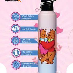Speedex Multicoloured & Multicoloured Single Stainless Steel Printed Single Wall Vacuum Water Bottle image 5