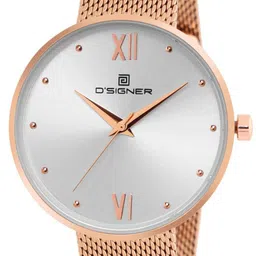 D'SIGNER Women Round Dial & Stainless Steel Bracelet Style Straps Analogue Watch 788RGM.2L image 3