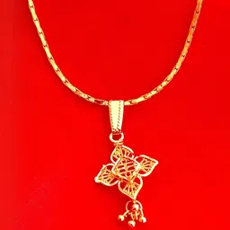 Nawab Collection Gold-Plated Brass Pendants with Chains image 2