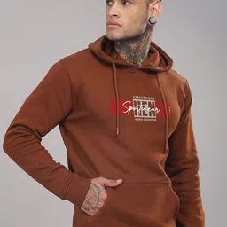 ADRO Men Printed Hooded Sweatshirt image 3