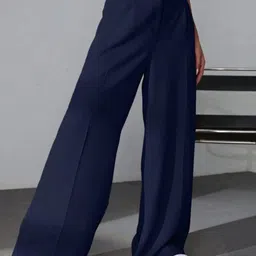 Next One Women Smart High-Rise Easy Wash Pleated Trousers image 1