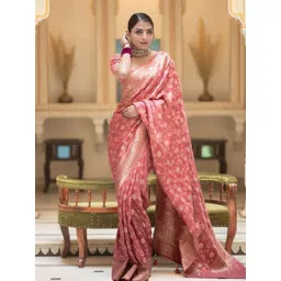 VILLAGIUS Woven Design Zari Pure Silk Kanjeevaram Saree image 2
