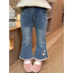 LULU & SKY Unisex Kids Flared High-Rise Light Fade Jeans-picture-38