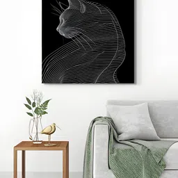999Store Black & Grey 1 Piece Canvas Birds and Animals Wall Paintings-image-98