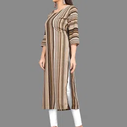 MANTRA DESIGNER Women Coffee Brown Crepe Kurtas image 5