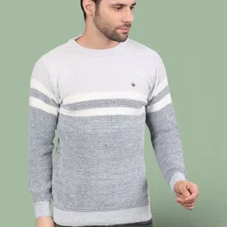 GRACIT Men Striped Woollen Pullover-picture-26