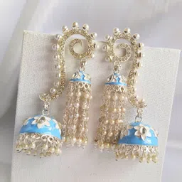 Tipsy closet Contemporary Jhumkas Earrings image 4