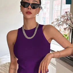 CILIMILI Round Neck Fitted Crop Top-image-5