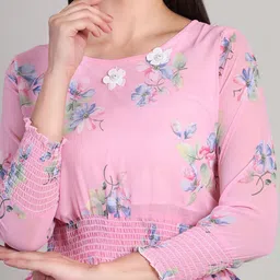 DELIS Floral Printed Regular Peplum Top image 2