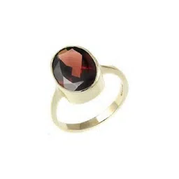 RAVIOUR LIFESTYLE Unisex Gold-Plated Hessonite/Garnet Finger Ring-image-69