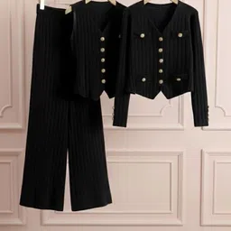 MARC LOUIS V-Neck Sweater & Trousers Co-Ords image 2