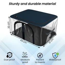 Aura Navy Blue Set of 4 Regular Drawer Organiser Organisers image 5