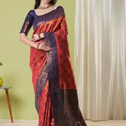 KAYOMMI Woven Design Zari Banarasi Saree-picture-22