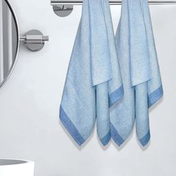 Athom Living Astar Blue 2 Pieces 210 GSM Cotton Bath Towels-picture-27