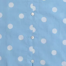 The Magic Wand Girls Polka Dots Printed Mandarin Collar Pure Cotton Kurta & Trouser image 4