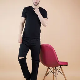 SZN Men Classic Slash Knee Jeans image 4