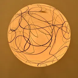 SOMIL Black & White Printed Glass Wall Lamp image 4