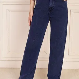 RIVI Women Comfort Straight Fit High-Rise Stretchable Jeans-image-7