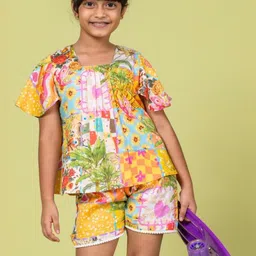 Tura Turi Girls Printed Top with Shorts-picture-37