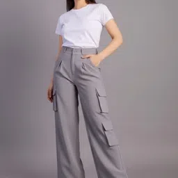 HIGH BUY Women Tailored High-Rise Trousers-picture-25