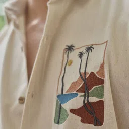 HAMPTONS Printed Spread Collar Cotton Casual Shirt image 3