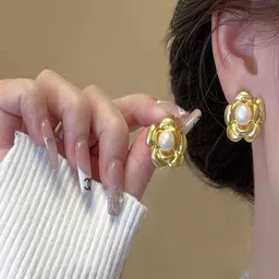 SAPRAA TRENDS Gold-Plated Stainless Steel Studs-image-97