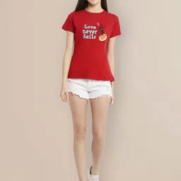 Metronaut Women Pack of 3 Typography Printed Round Neck Cotton T-shirts image 4