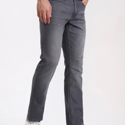 Greenfibre Men Straight Fit Mid-Rise Light Fade Jeans image 3