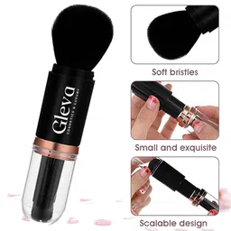 Gleva 4 In 1 Makeup Brush - Black image 3