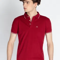 Status Quo Men Solid Polo Collar Cotton Slim Fit T-shirt-picture-33