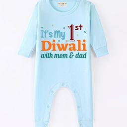 BLUSHES Infants Diwali Printed Pure Cotton Romper-picture-37
